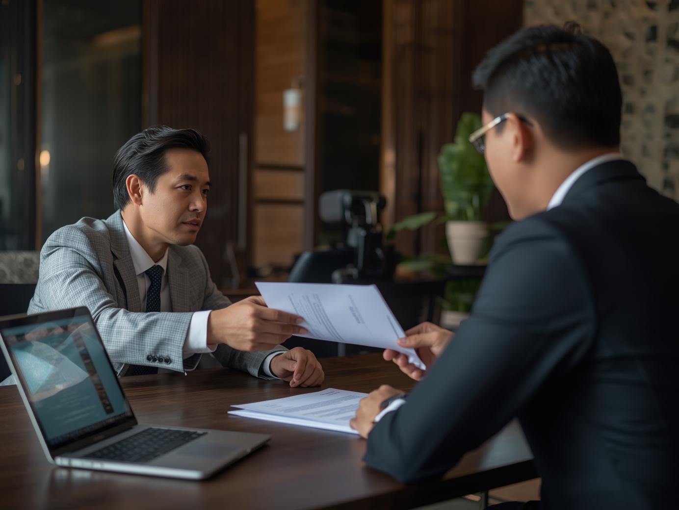 Foreign investor consulting a Bali business lawyer about PT PMA